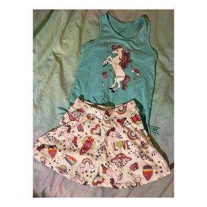 Children’s Place Girls Skort Unicorn Set 💝 🦄